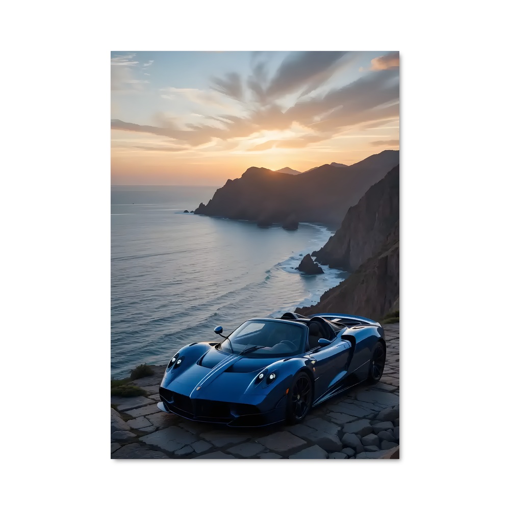 Poster Huayra Blue Ocean – affiche Pagani